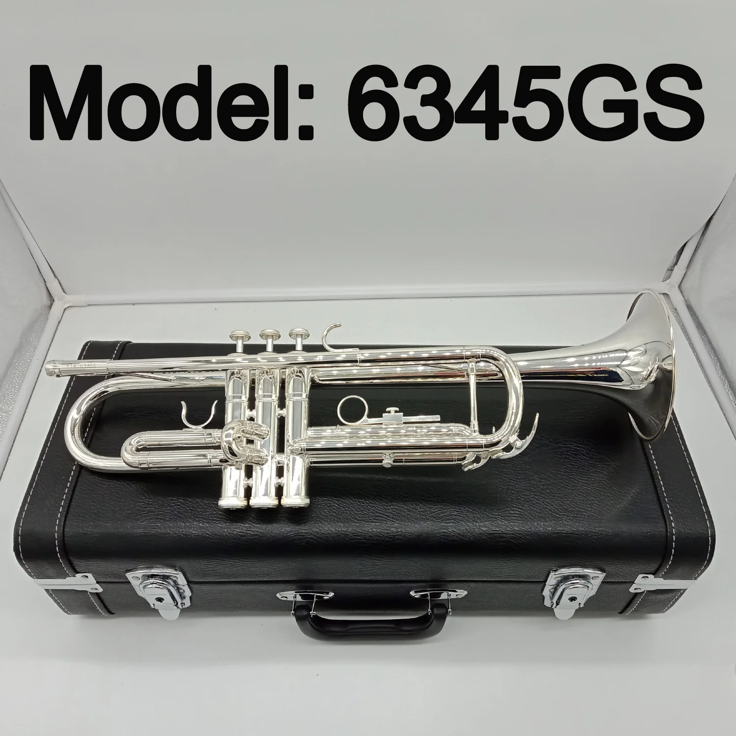 Новый Профессиональный Bb-труба 6345GS, посеребренный музыкальный инструмент, профессиональная труба с чехлом, мундштук, аксессуары