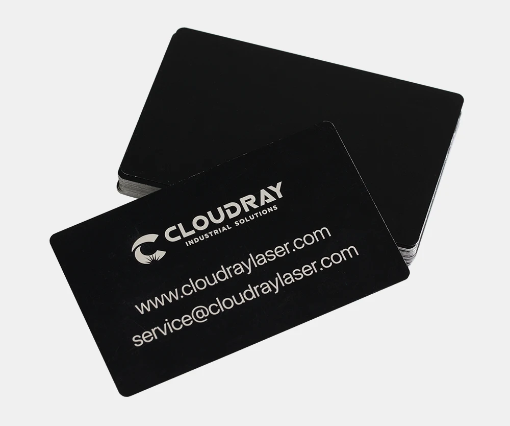 Cloudray 100 шт./лот визитные карточки многоцветный алюминиевый сплав металлический лист тестовый материал для лазерной маркировки машины