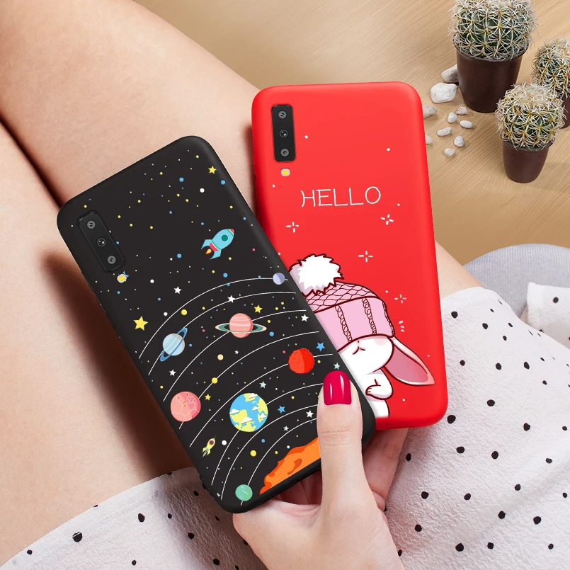 Милый чехол ASINA для Samsung Galaxy A7 2018 силиконовый телефона рельефный 3D противоударные