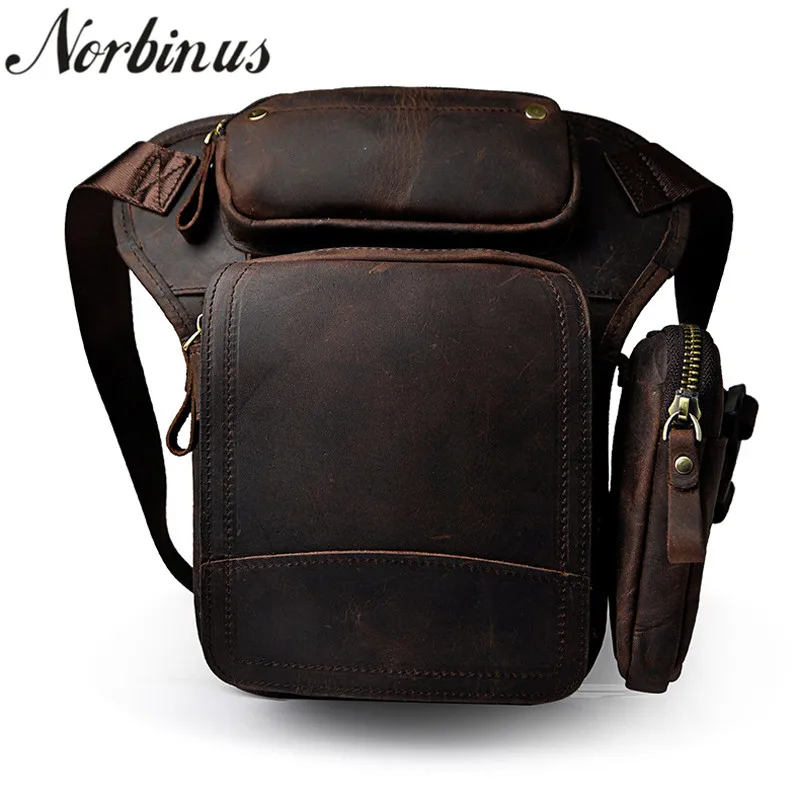 Мужские поясные сумки Norbinus из натуральной кожи Наплечные коровьей мужские через