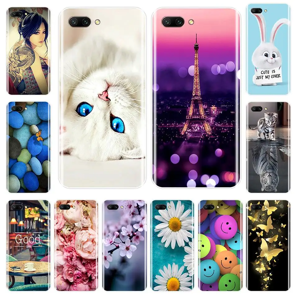 Чехол-накладка для Huawei Honor 7 8 9 10 Lite мягкий силикон с милыми животными 7S 7X 7A 7C Pro 8X MAX -