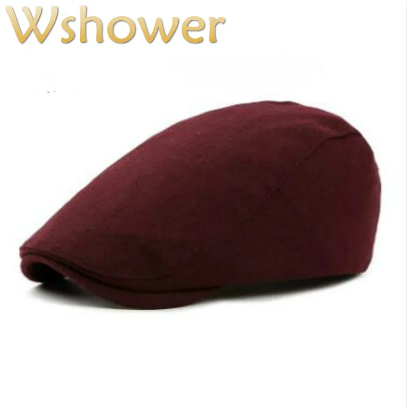 What in Shoulder женский и мужской толстый теплый зимний беретик однотонный шерстяной