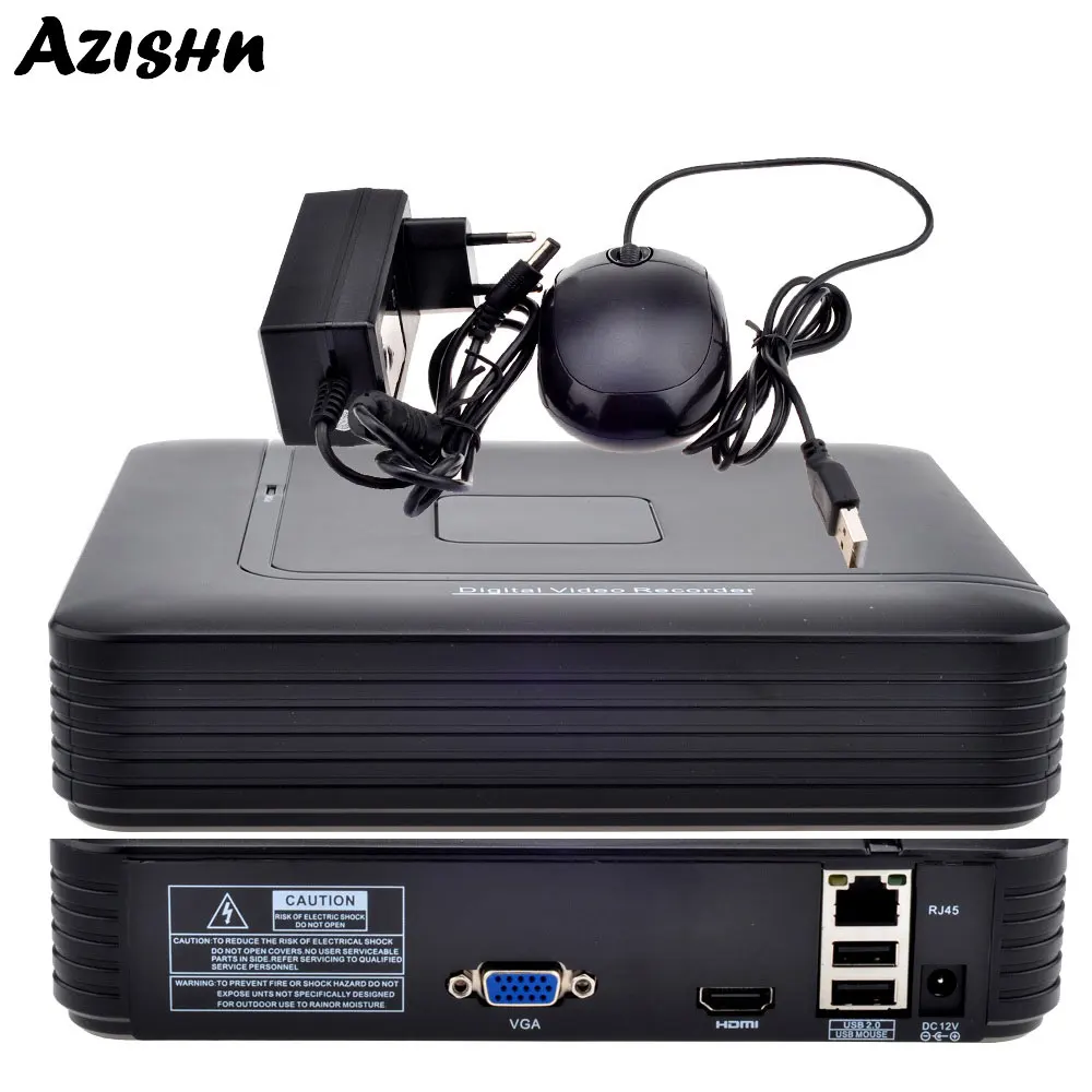 Камера видеонаблюдения AZISHN HD 8 каналов NVR ONVIF H.264 1080P/12 960P с датчиком движения HDMI VGA