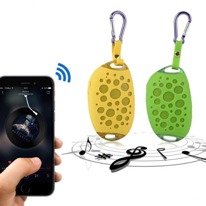Мини беспроводной Bluetooth динамик открытый стерео с микрофоном крючок IP54