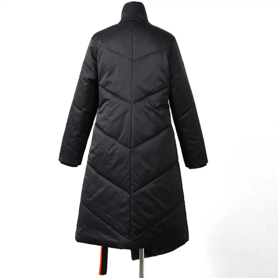 winter coat 2018 down personality thickening stand collar irregular jacket women black loose | Женская одежда
