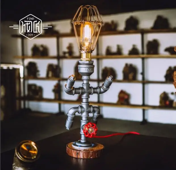Эдисон винтажные деревянные водопроводные настольные лампы для спальни