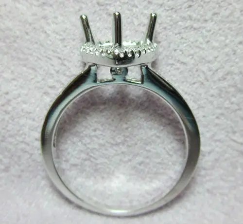 Кольца из белого золота с натуральными бриллиантами 7x7 мм|ring castings gold|gold 14k ringring thread