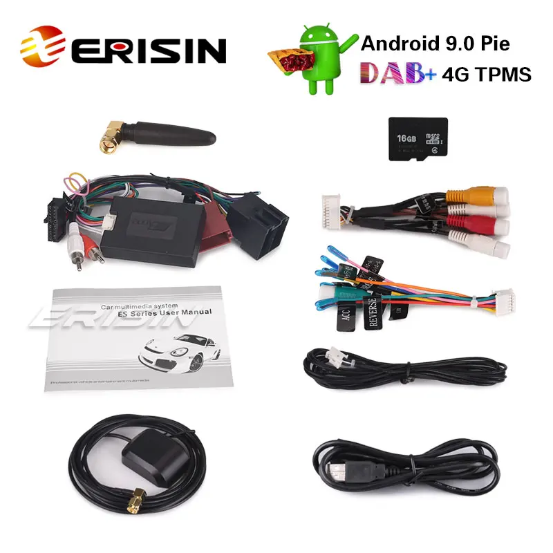 Erisin ES4871F 7 &quotAndroid 9 0 DAB + автомобильный стерео GPS Wifi Satnav Bluetooth TPMS DVR 4G DVD для FIAT BRAVO |