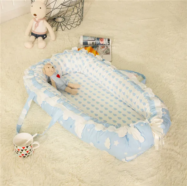 C7 Baby Nest Bed Baby Crib Washable Travel Bed Crib for Newborn Infant Cotton Cot Bumper Cradle Dropshipping - Цвет: C7