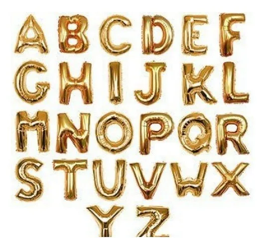 

[ Fly Eagle ] 14 inch Gold and Silver Letter Foil Balloons A-Z For Wedding Birthday party, party accessories, Free Shipping