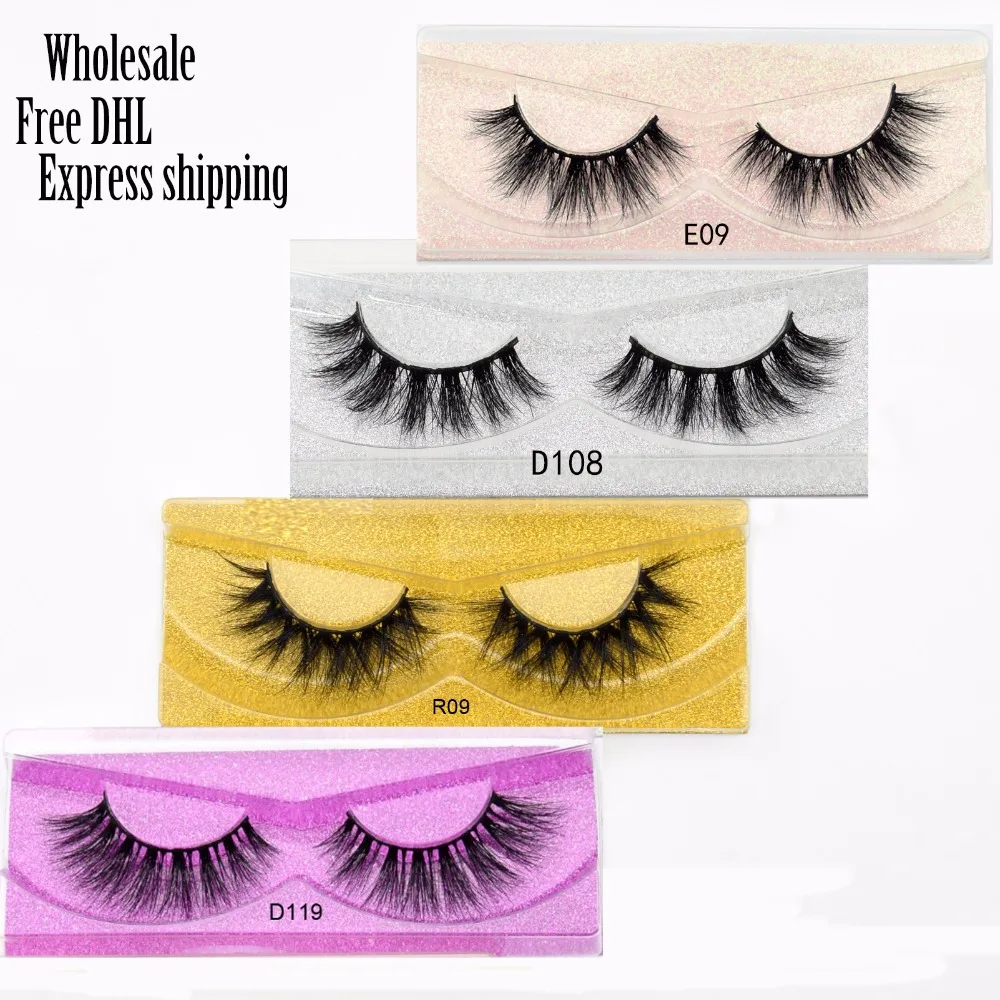 Ресницы 3D норковые длинные ручной работы для макияжа, 50 пар