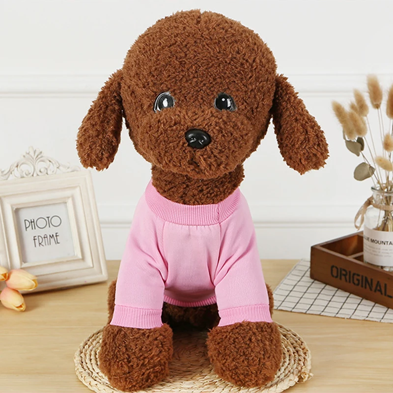 Petshy одежда для маленькой собаки щенок кошка удобный однотонный Хлопок Весна Осень Одежда Футболка Домашние животные наряд свитер для йоркширского терьера