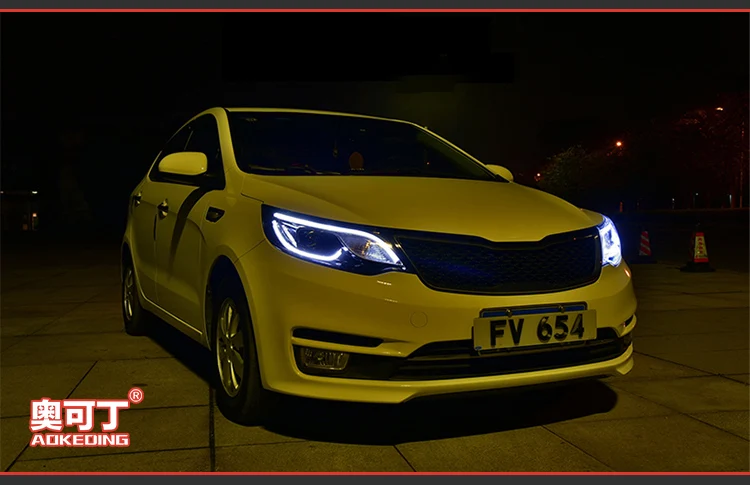 AKD автомобильный Стайлинг Головной фонарь для Kia K2 фары- Rio светодиодный фонарь светодиодный DRL Hid Bi Xenon авто аксессуары