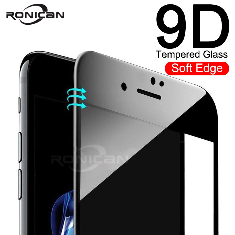 Защитное стекло 9D закаленное с полным покрытием для iPhone 6 6s 7 8 Plus X XR XS Max | Мобильные