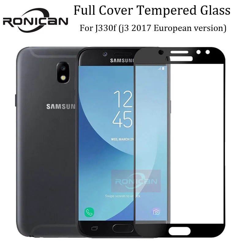 Защитное стекло для Samsung Galaxy J3 2017 закаленное 9H J330 J330F SM-J330F | Мобильные телефоны и