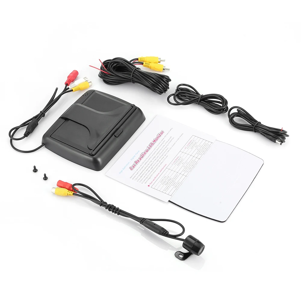 Car Foldable 4.3 inch Screen Display Rear View Monitor Night Vision Reversing Camera Waterproof Parking Monitors System | Автомобили и