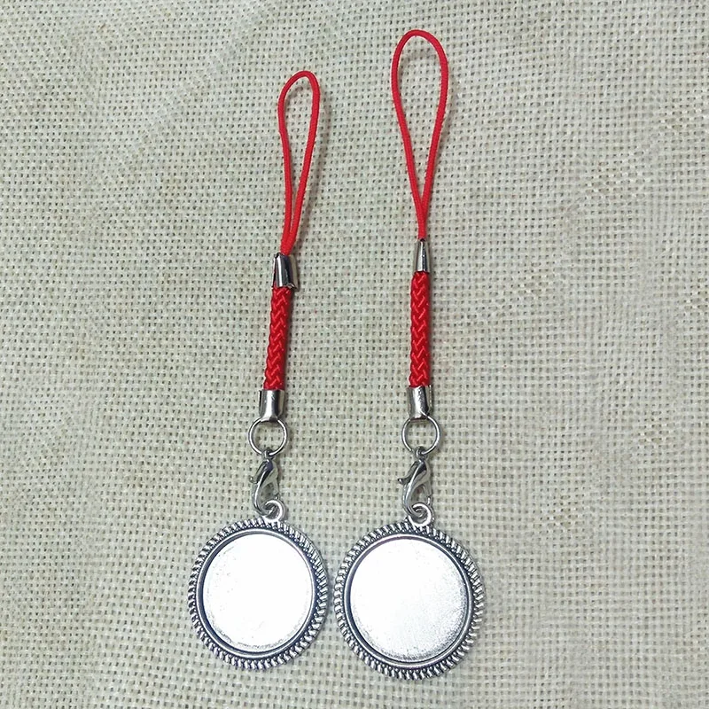 Розовый шнур держатель для ключей кабошон Безель Камея пустой базовый лоток