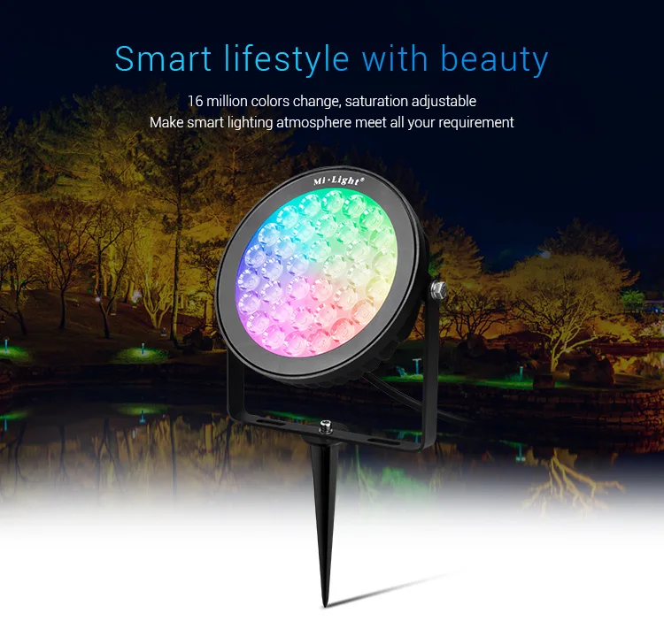 Miboxer FUTC05 25 Вт RGB+ CCT умный светодиодный садовый светильник, уличный ландшафтный светильник IP66 AC 220V wifi/phone APP/remote/Alexa Голосовое управление