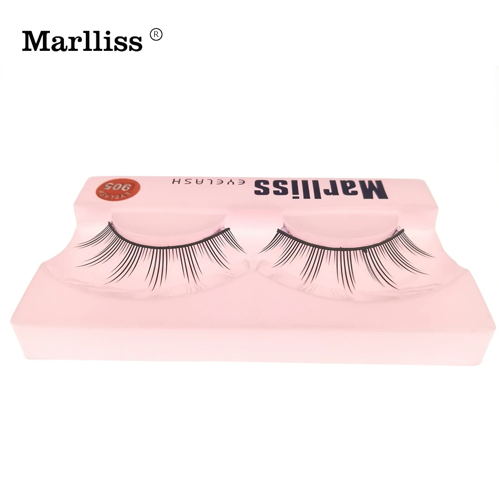 Marlliss натуральные длинные накладные ресницы синтетические чехол для ресниц |