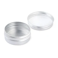 aluminum 6 size empty round pot jar tin refillable storage cosmetic sample packaging containers screw cap creams for travelling