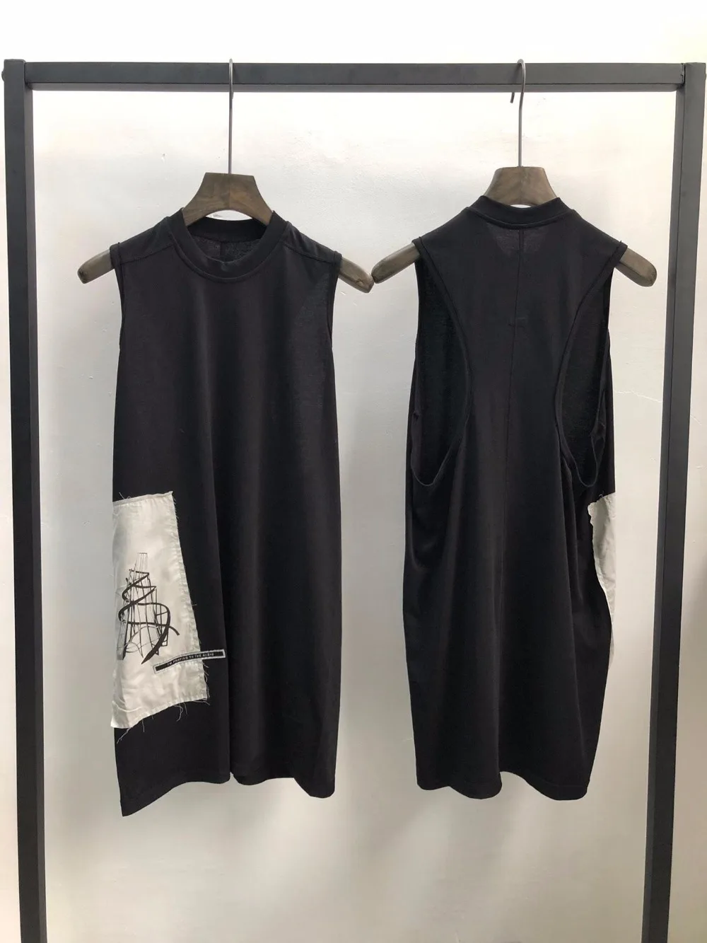 19ss Owen seak мужская рубашка топы на бретелях 100% хлопок готический стиль одежда