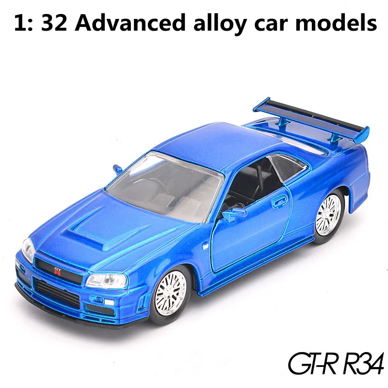 

1: 32 advanced alloy car models,high simulation god of war GTR (R34) vehicles model,metal diecasts,toy vehicles,free shipping