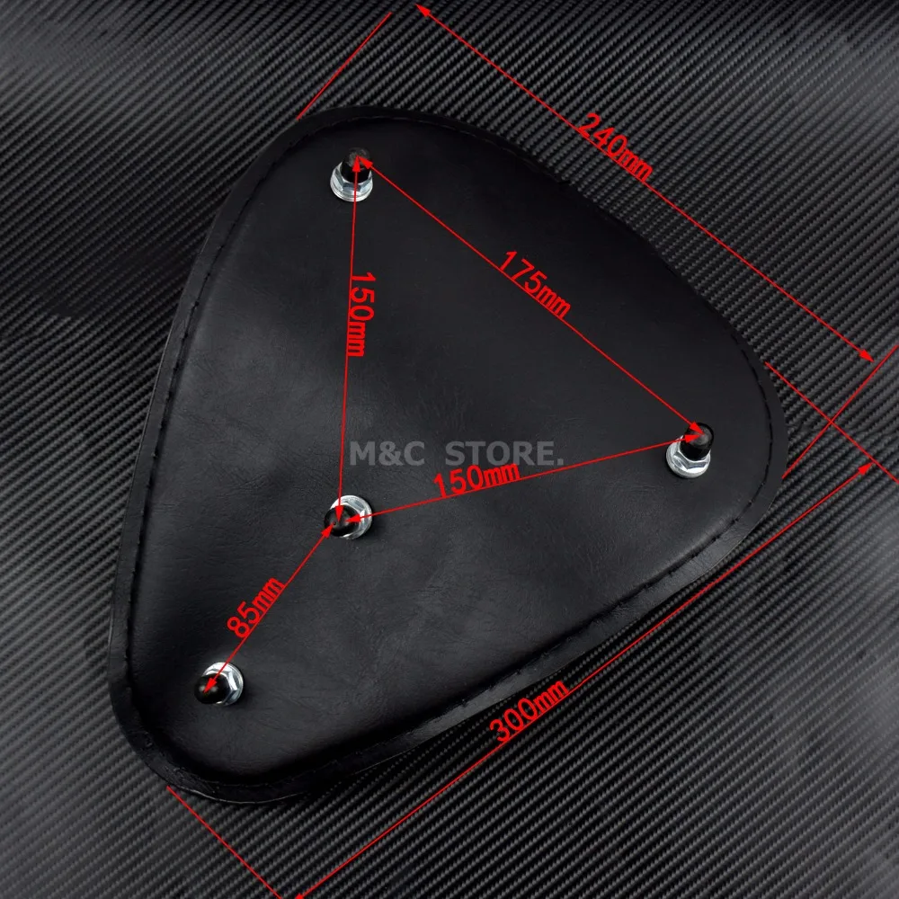 

Motorcycle Leather Solo Seat Black For Harley Sportster XL 883 1200 72 48 Chopper For Honda For Yamaha For Kawasaki