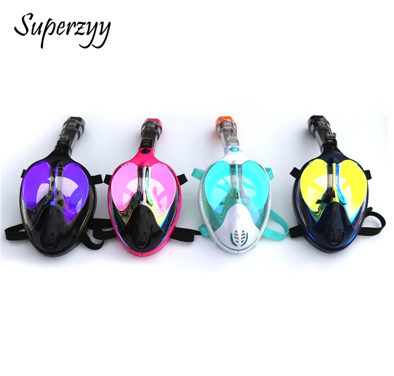 

2018 new Underwater Scuba Anti Fog Full Face Diving Mask Snorkeling Set Respiratory masks Safe and waterproof