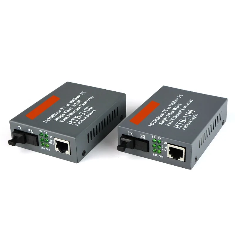 Ethernet конвертер для быстрой передачи данных 100 Мбит/с двунаправленный одномодовый