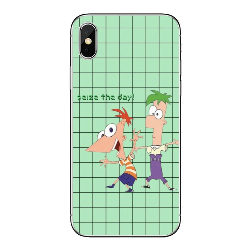 Phineas и Ferb мультфильм для iPhone X XR XS Max 8 7 6s 6 plus SE 5s 5c 5 4s 4 iPod Touch чехол мягкий чехол для телефона - Цвет: Phineas-Ferb-A-09