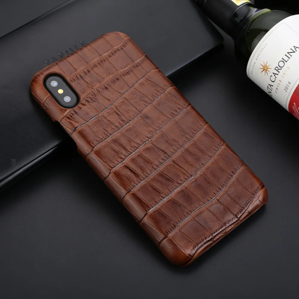 CYBORIS модная 3D задняя крышка из натуральной кожи крокодила для iphone X 5 8 &quotРоскошные
