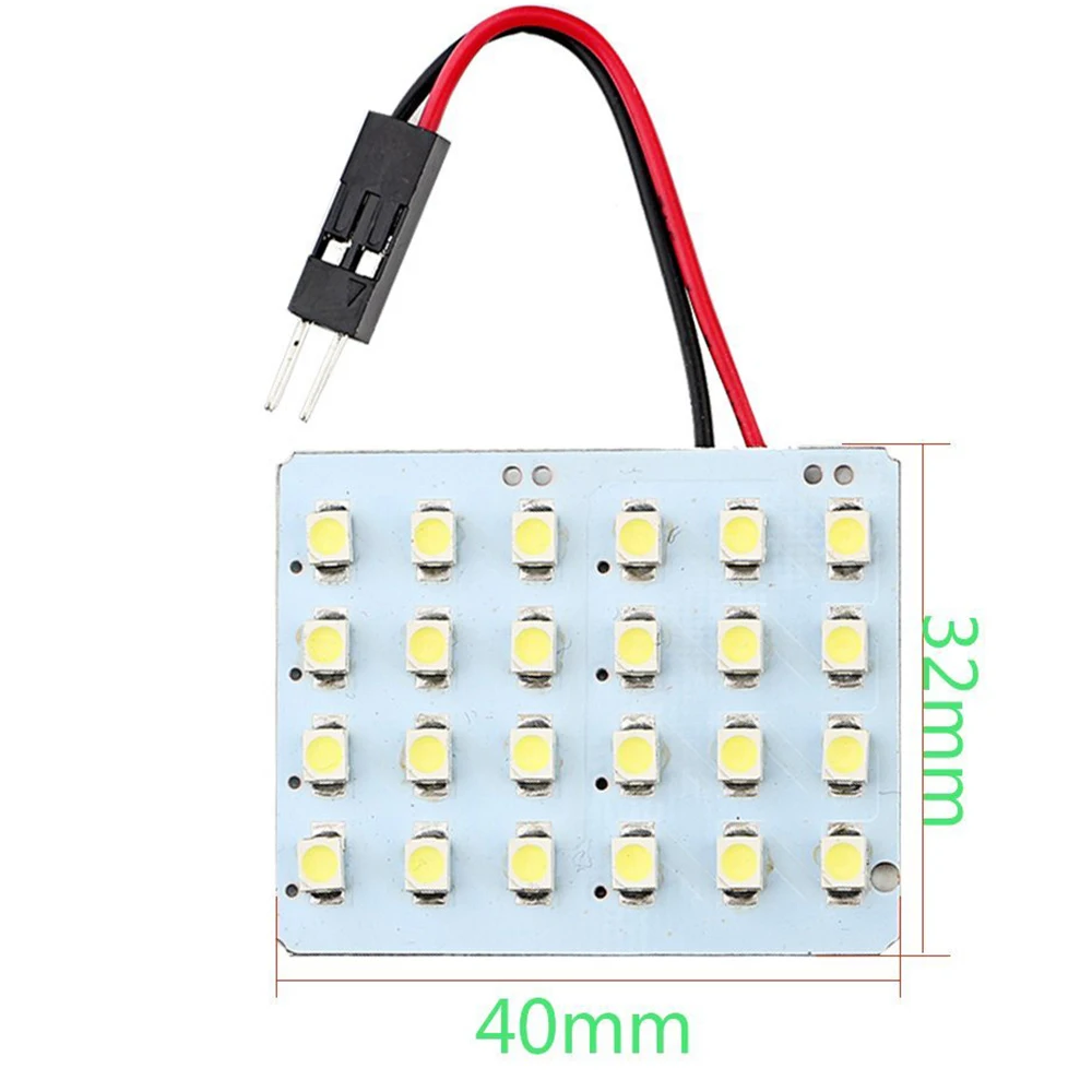 YSY 2 шт. купол Панель лампа 1210 3528 24SMD светодиодный салона Карта крыше читающие