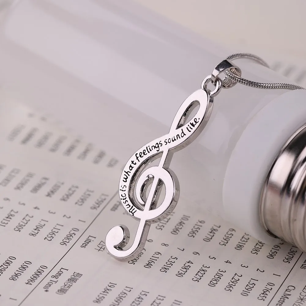 Teamer Lovely G Clef Treble Charm подвеска ожерелье для женщин девушек ювелирное изделие