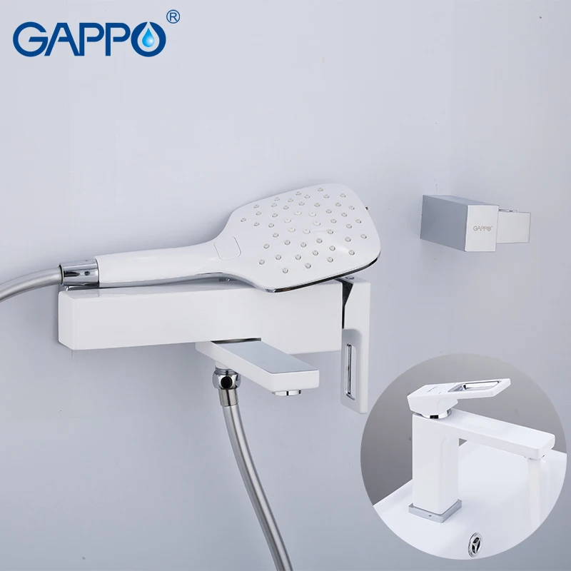 GAPPO Душевая система латунный водопроводный кран Хромированный и белый смеситель