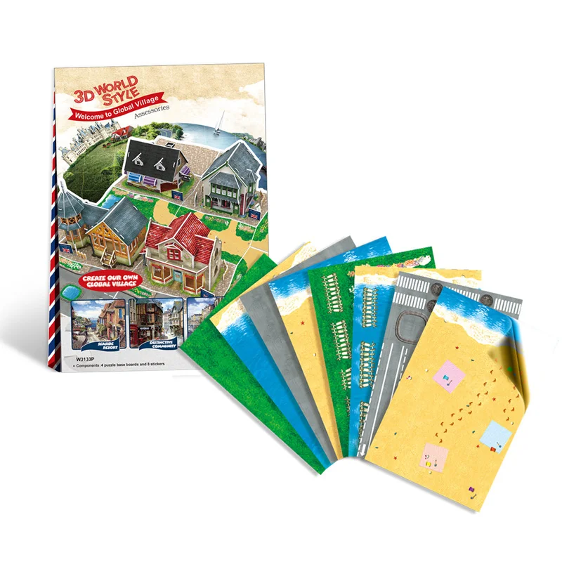 Cubic Fun 3d Puzzle Model French Flavor Set Four Scene for Kids | Игрушки и хобби