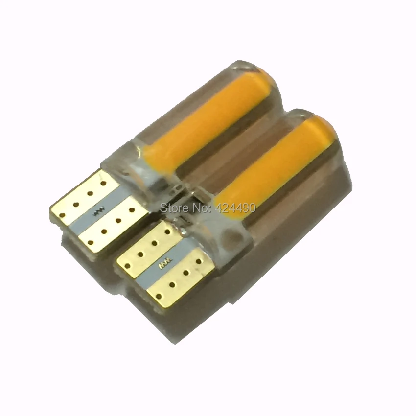 AORUNYEBAO 10 шт. автомобильный T10 194 W5W COB силиконовый корпус светодиодный светильник s