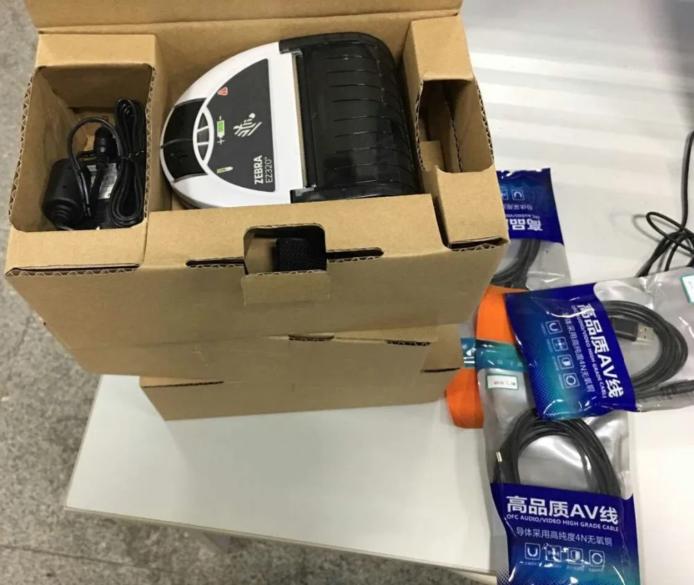 Знаменитая головка принтера Zebra EZ320 мобильный принтер штрих кода Bluetooth 80 мм