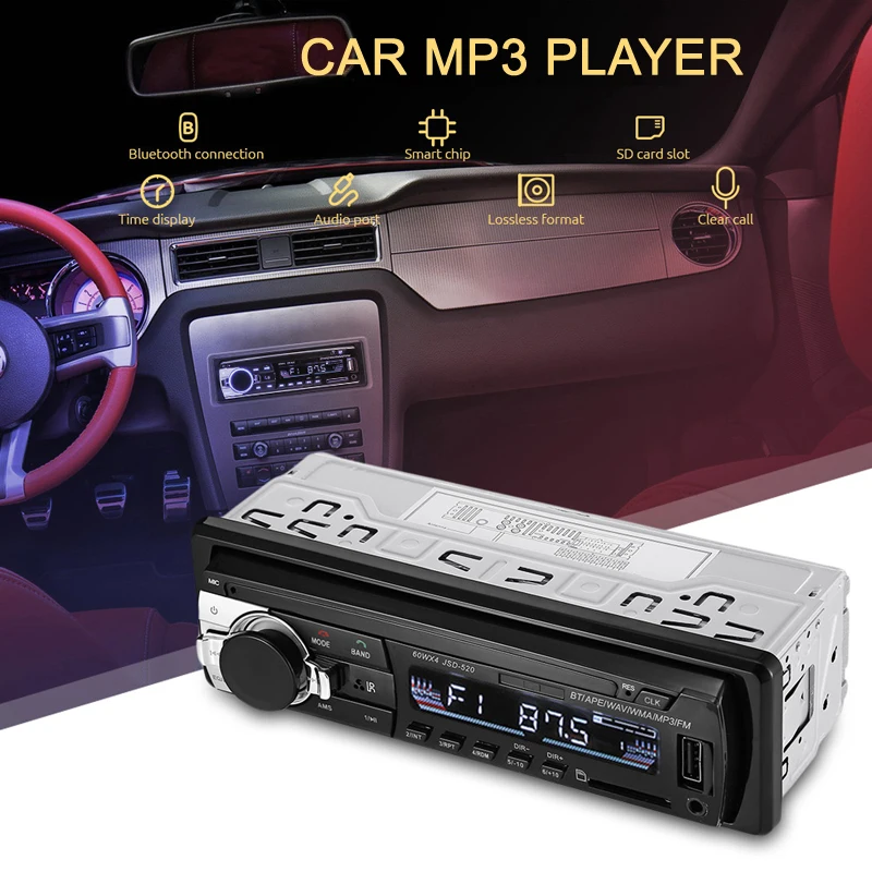 TaiTian Car Stereo Radio 1 din Bluetooth авторадио FM Aux вход приемник SD USB 12V In dash автомобильный MP3