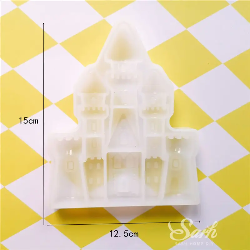 Castle mold Корона принцесса костюм принц украшения Торт Топперы на День святого Валентина пара Детские вечерние принадлежности для выпечки прекрасные подарки - Цвет: Castle mold
