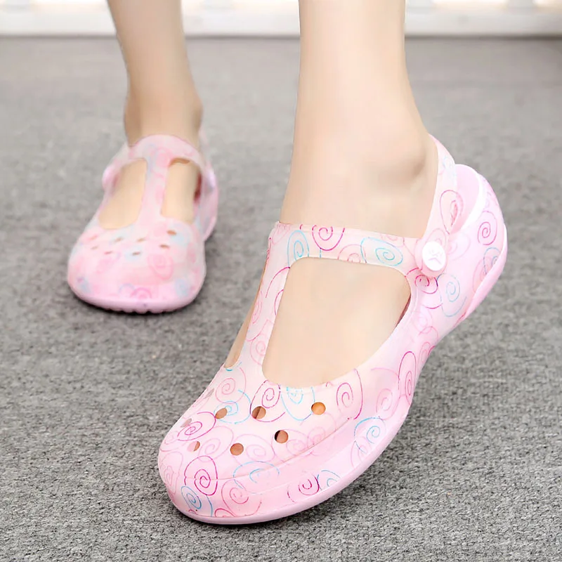 Женские сандалии без шнуровки садовые Сабо водонепроницаемая обувь женские