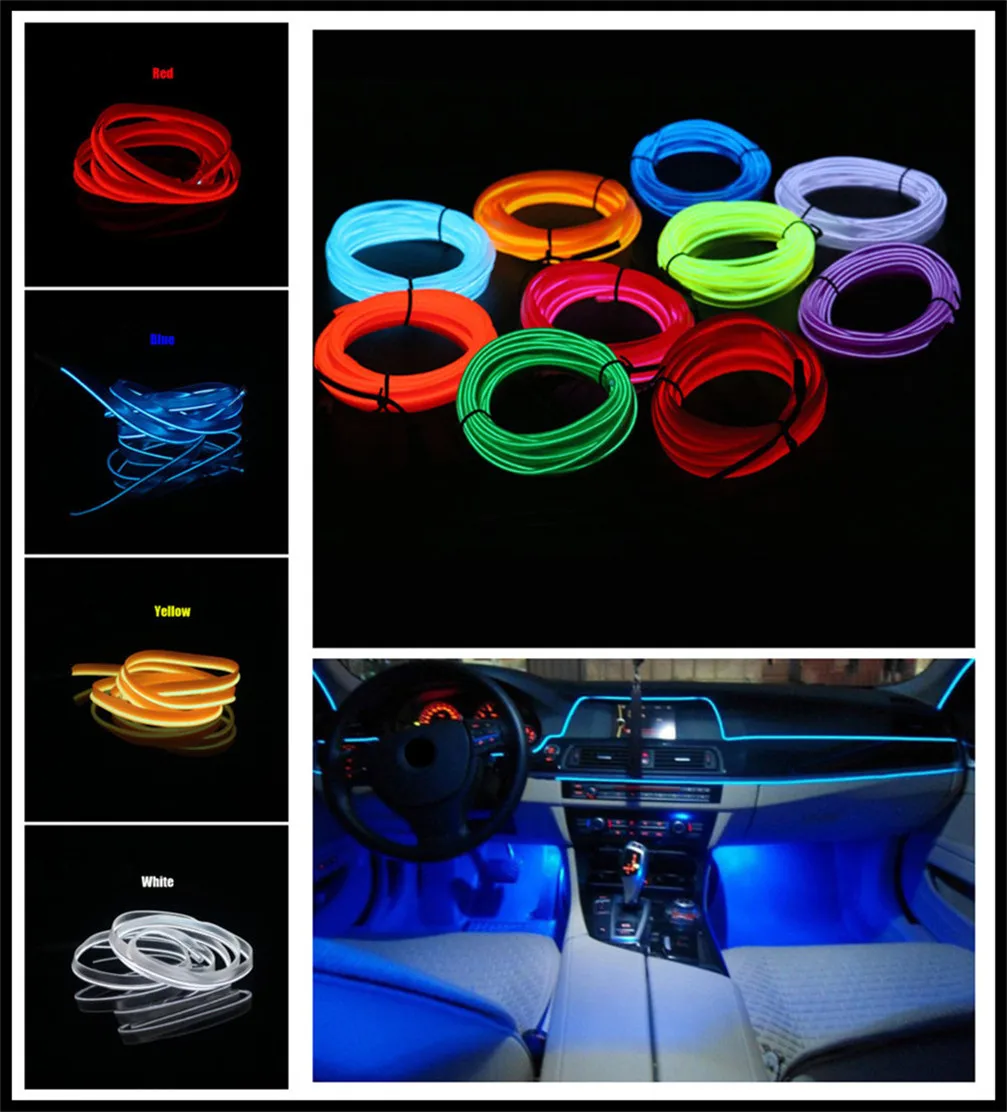 Светодиодсветодиодный неоновая лента холодсветильник для автомобилей и