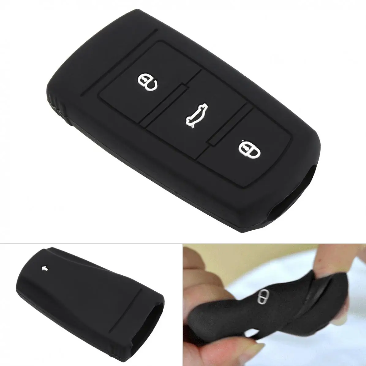 Прочный силиконовый чехол для ключей с 3 кнопками VW Passat B6 3C B7 Magotan CC 2006-2011 |