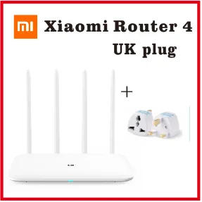 Add UK plug Xiaomi Mi Wi-Fi роутер 4 WiFi повторитель 2,4G 5GHz 128MB DDR3-1200 двухдиапазонный двухъядерный 880MHz приложение управление смарт-пульт - Цвет: Add UK plug
