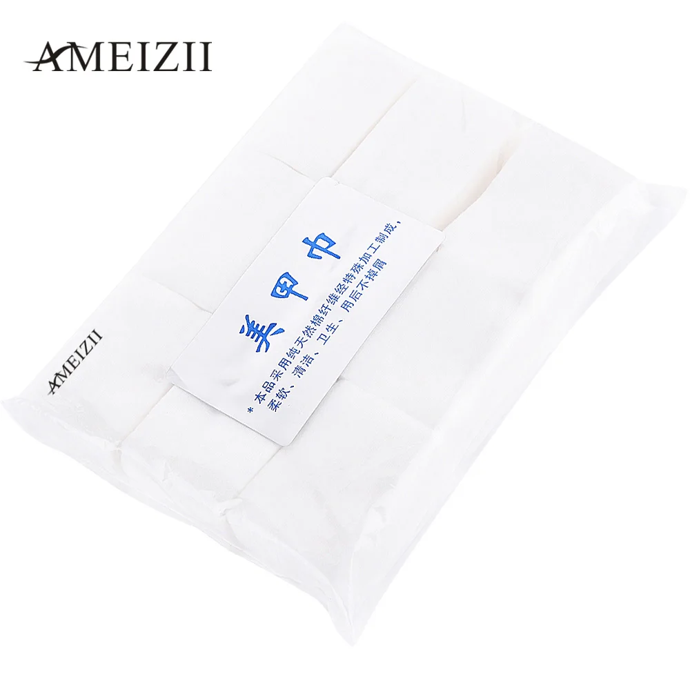 Ameizii 900 pc гель для снятия лака ногтей салфетки маникюр без ворса 100% хлопок