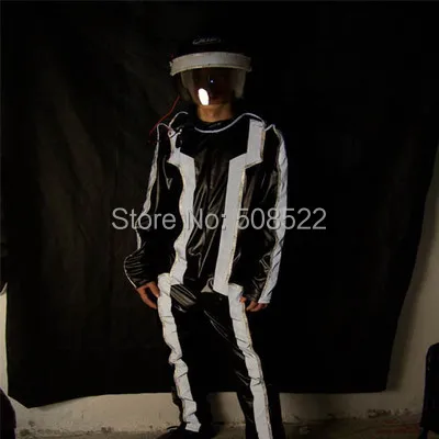 

Illuminated costume EL wire Black ops bar ShangYan security guide guests concierge fashion show Size/ color customized