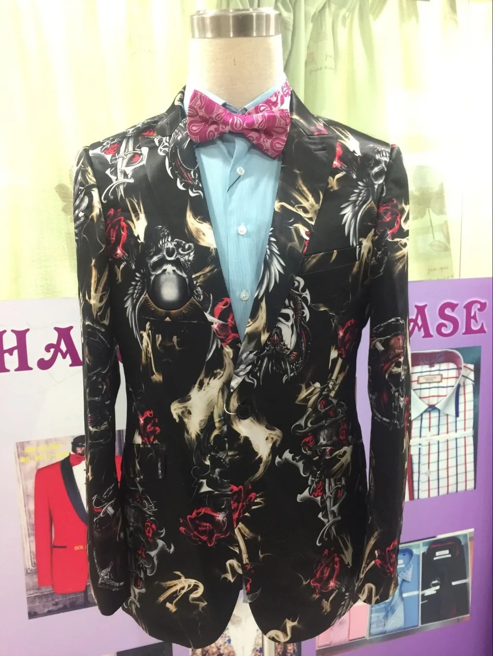 2017 Новый дизайн для цветок Blazer | Мужская одежда