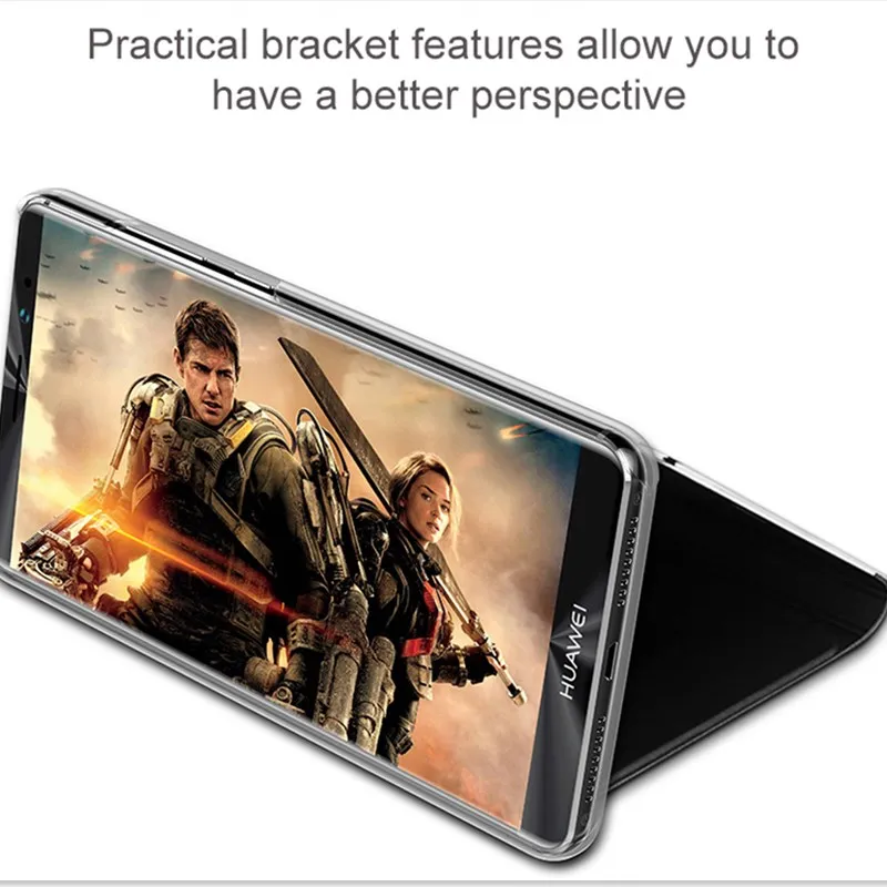 Зеркальный чехол для Huawei Mate 8 9 10 Pro Lite P8 P9 P10 Plus P20 Smart View Window Stand Flip Case Coque Fondas |