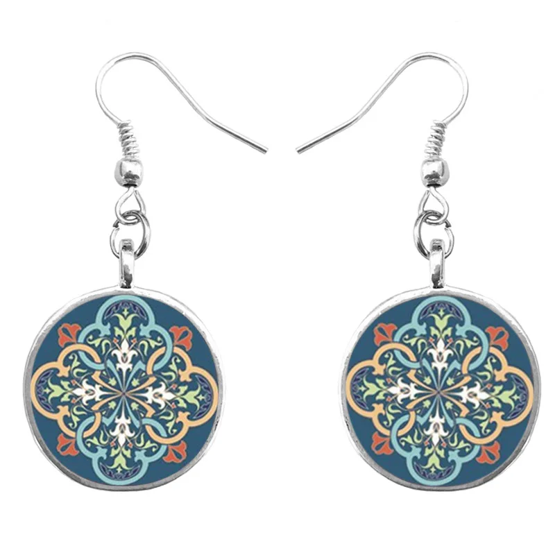 Хна круглые серьги женские винтажные модные из сплава вечерние подарок|dangle