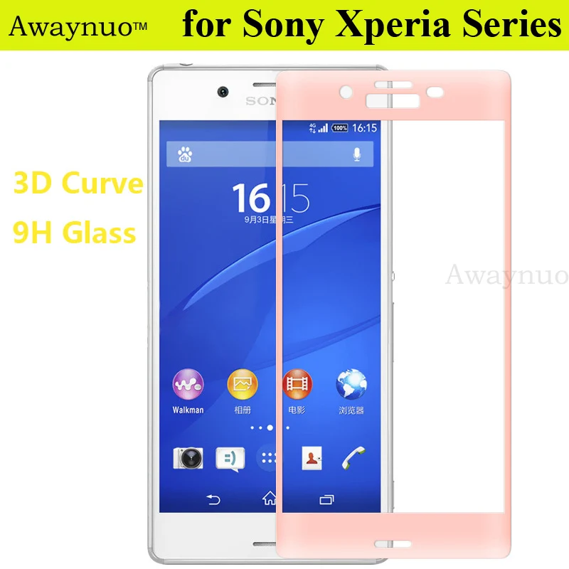 Awaynuo 3D Полное Покрытие 9 H Анти-Шок Закаленное Стекло Пленка Для Sony Xperia X XP XA XC XZ