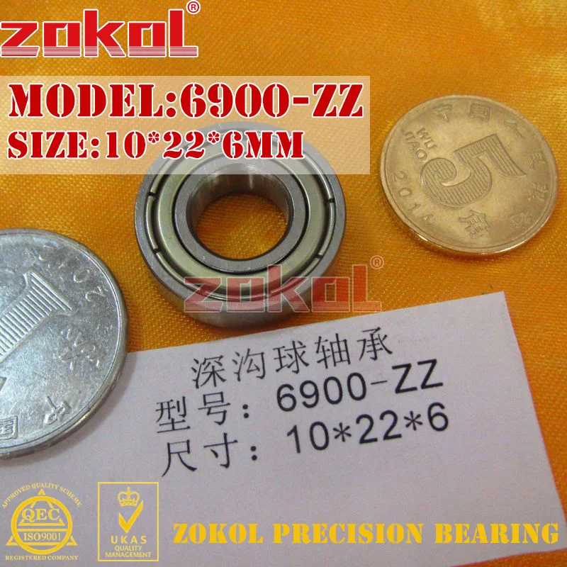 ZOKOL 6900 RS Z1 подшипник 6900 2RS ZZ Z1 6900ZZ 6900zz глубокий шаровой подшипник 10*22*6 мм